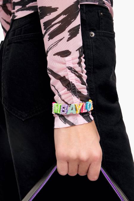 Bimba Y Lola гривна с лого букви аксесоари прозрачен 28R6R657