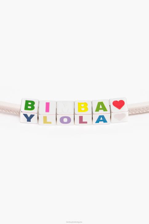 Bimba Y Lola кожена гривна слонова кост аксесоари 28R6R663