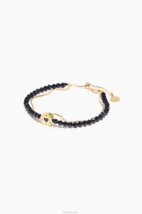 Bimba Y Lola двойна гривна с кристали черен аксесоари 28R6R668