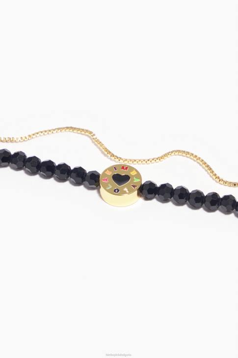 Bimba Y Lola двойна гривна с кристали черен аксесоари 28R6R668