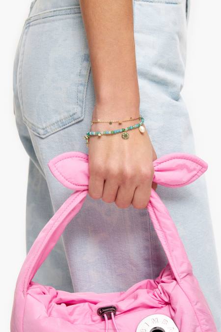 Bimba Y Lola гривна с двойни камъни аксесоари тюркоаз 28R6R734