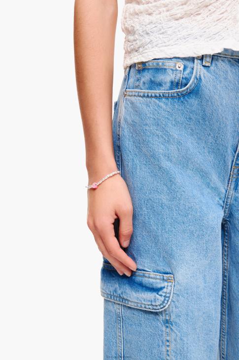 Bimba Y Lola гривна сърце с перли розово аксесоари 28R6R786