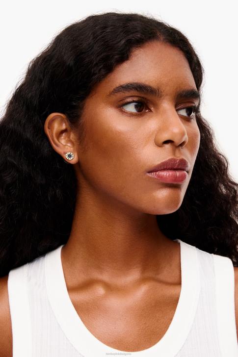 Bimba Y Lola обеци с емайлово лого черен аксесоари 28R6R692