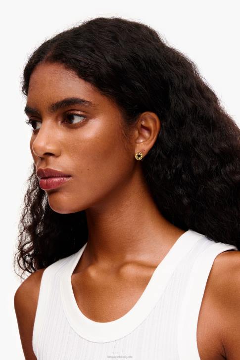 Bimba Y Lola обеци сърце с лого златист аксесоари 28R6R693