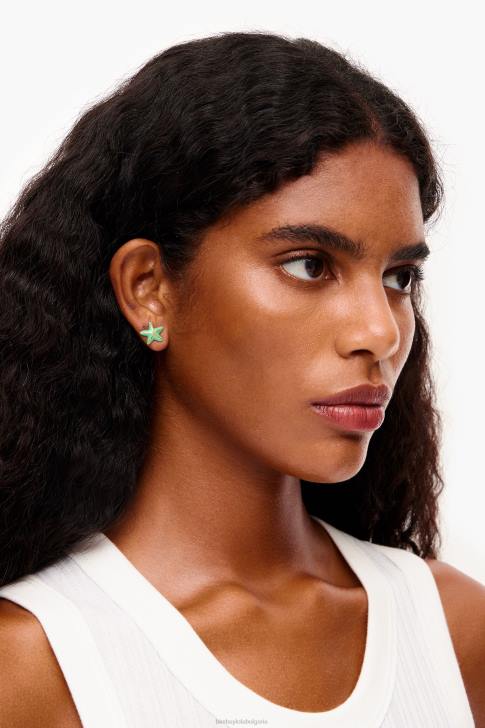 Bimba Y Lola малки звездни обеци аквамарин аксесоари 28R6R713