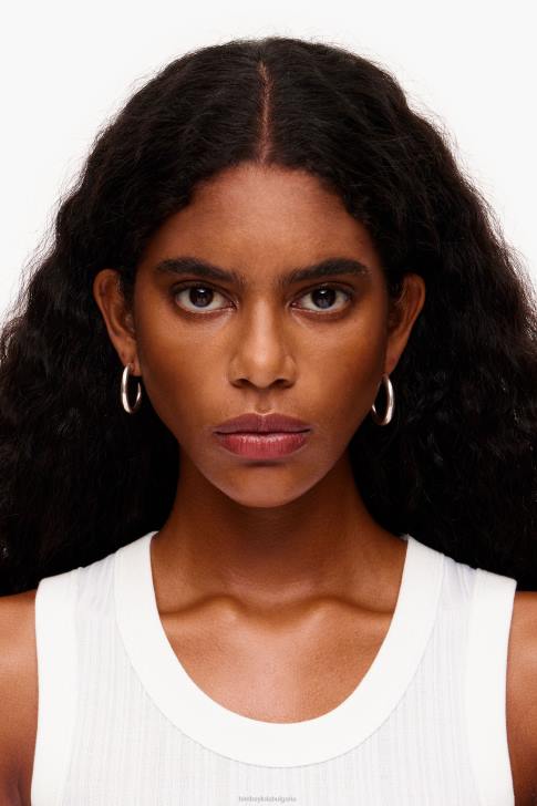 Bimba Y Lola матови макси обеци сребро аксесоари 28R6R759