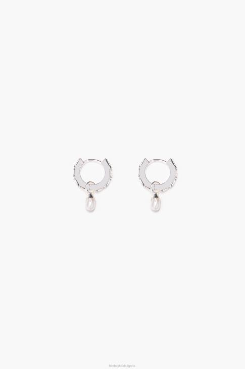 Bimba Y Lola обеци с кристални перли сребро аксесоари 28R6R783