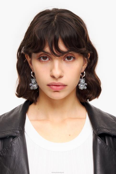 Bimba Y Lola дълги обеци с мечета от смола сребро аксесоари 28R6R797