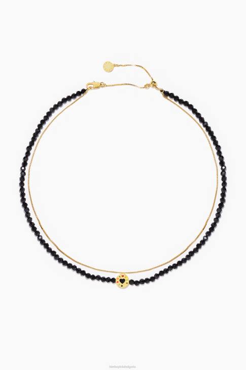 Bimba Y Lola верижка с кристали черен аксесоари 28R6R666