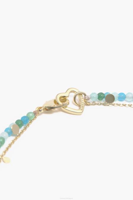 Bimba Y Lola късо колие делфин с тюркоазени камъни аксесоари златист 28R6R731