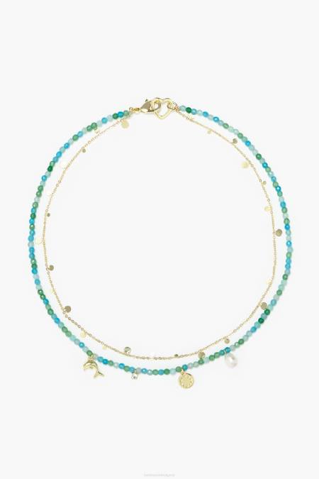 Bimba Y Lola колие делфин с къси камъни аксесоари тюркоаз 28R6R732