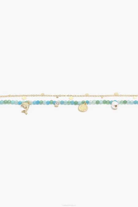 Bimba Y Lola колие делфин с къси камъни аксесоари тюркоаз 28R6R732