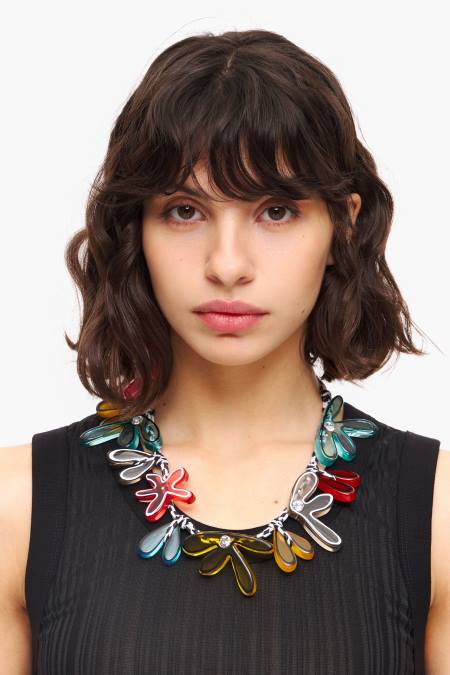 Bimba Y Lola огърлица с цветя аксесоари черен 28R6R743