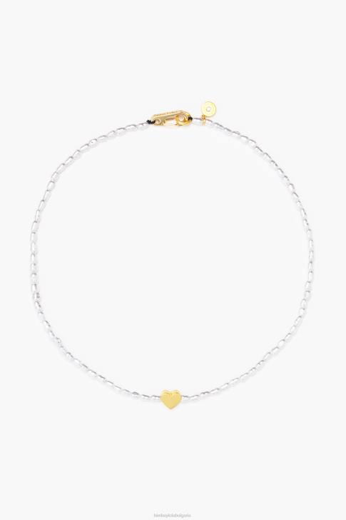 Bimba Y Lola късо колие сърце с перли златист аксесоари 28R6R788