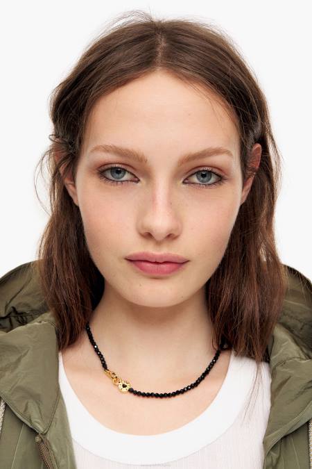 Bimba Y Lola късо колие с кристали аксесоари черен 28R6R824