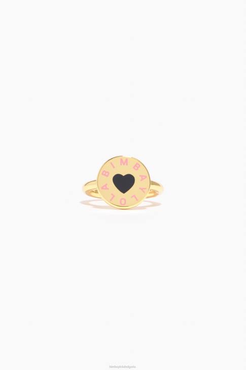 Bimba Y Lola пръстен с лого сърце златист аксесоари 28R6R804