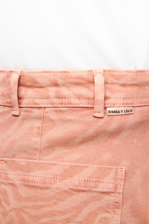 Bimba Y Lola кюлот - дънки с висока талия с тигров принт кайсия облекло 28R6R440