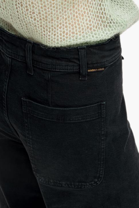 Bimba Y Lola кюлот - дънки с висока талия черен облекло 28R6R441