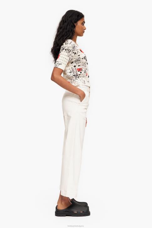 Bimba Y Lola кюлот - дънки с висока талия сметана облекло 28R6R443