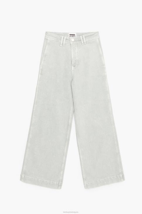 Bimba Y Lola кюлот - дънки с висока талия ментово зелено облекло 28R6R519