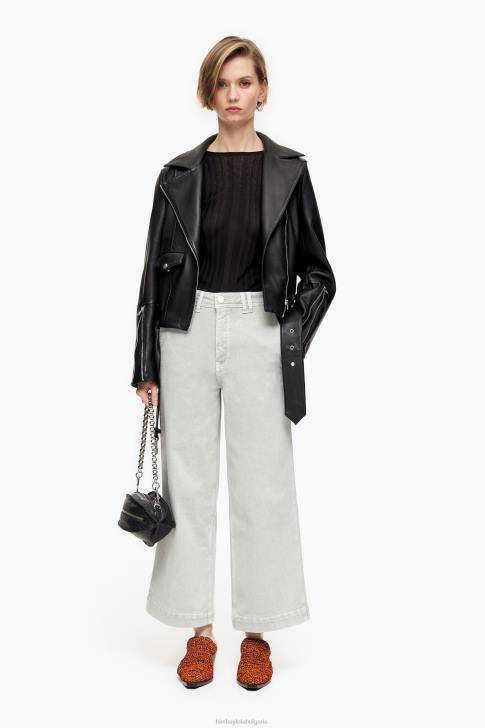 Bimba Y Lola кюлот - дънки с висока талия ментово зелено облекло 28R6R519