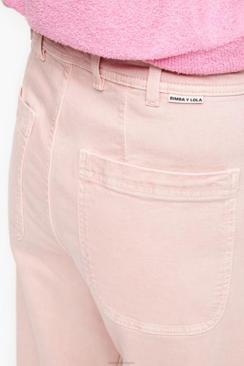 Bimba Y Lola кюлот - дънки с висока талия розово облекло 28R6R520