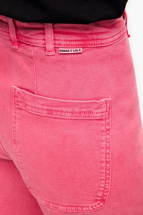 Bimba Y Lola кюлот - дънки с висока талия череша облекло 28R6R521
