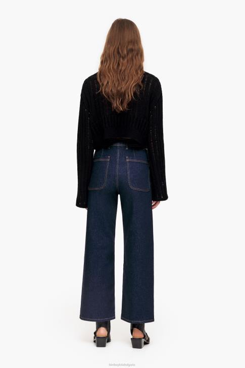 Bimba Y Lola кюлот - дънки с висока талия тъмно синьо облекло 28R6R524