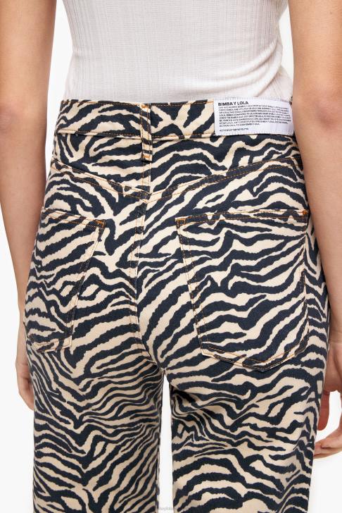 Bimba Y Lola прави изрязани - прави дънки тигър облекло 28R6R530