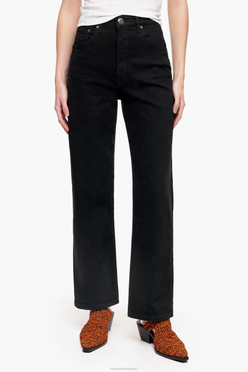 Bimba Y Lola прави изрязани - прави дънки черен облекло 28R6R531