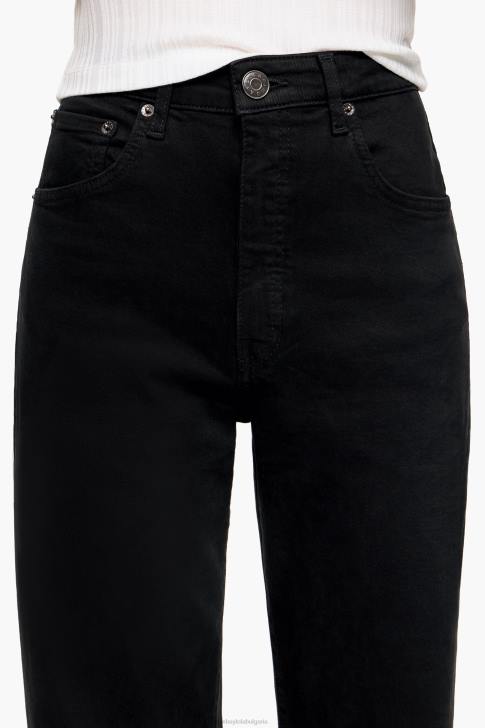 Bimba Y Lola прави изрязани - прави дънки черен облекло 28R6R531