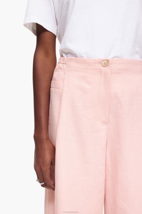 Bimba Y Lola леки ленени панталони розово облекло 28R6R395