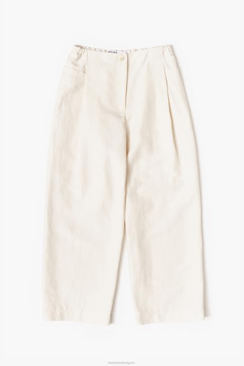 Bimba Y Lola ленени панталони камък облекло 28R6R396