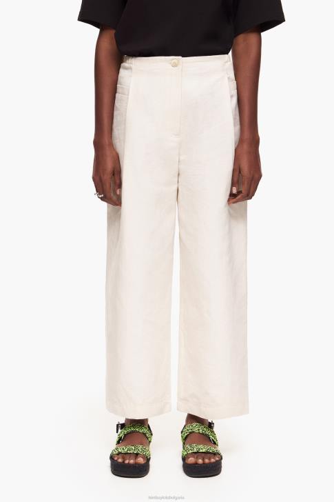 Bimba Y Lola ленени панталони камък облекло 28R6R396