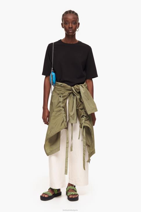 Bimba Y Lola ленени панталони камък облекло 28R6R396