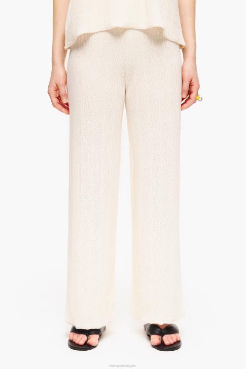 Bimba Y Lola трикотажни панталони от трико екрю облекло 28R6R399