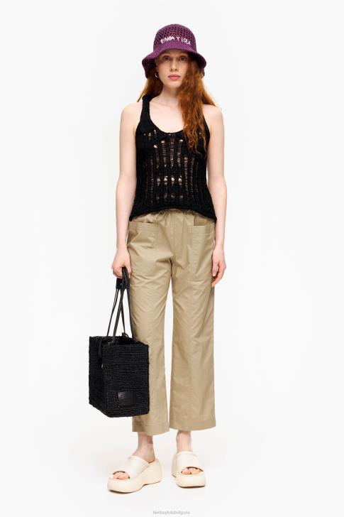 Bimba Y Lola джогинг панталон от поплин каки облекло 28R6R410