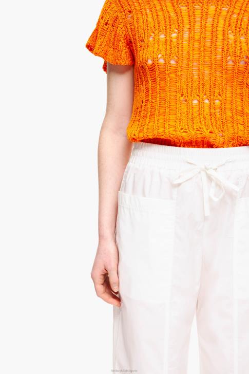 Bimba Y Lola джогинг панталон от поплин бяло облекло 28R6R411