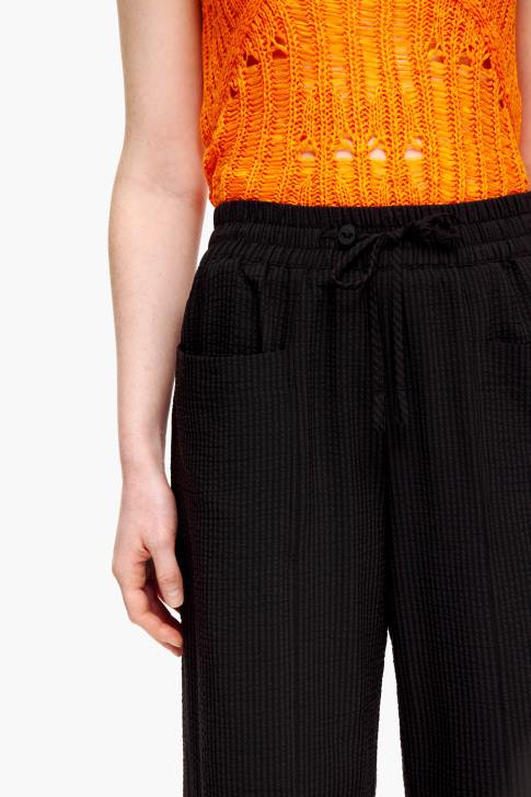 Bimba Y Lola текстурирани панталони черен облекло 28R6R412