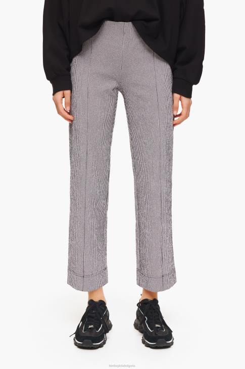 Bimba Y Lola клош панталон с гингам черен облекло 28R6R415