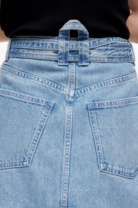 Bimba Y Lola дънкова миди пола син облекло 28R6R456