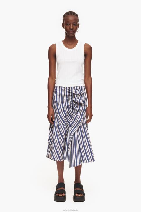 Bimba Y Lola дънкова миди пола син облекло 28R6R457