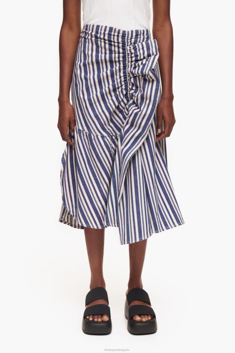 Bimba Y Lola дънкова миди пола син облекло 28R6R457