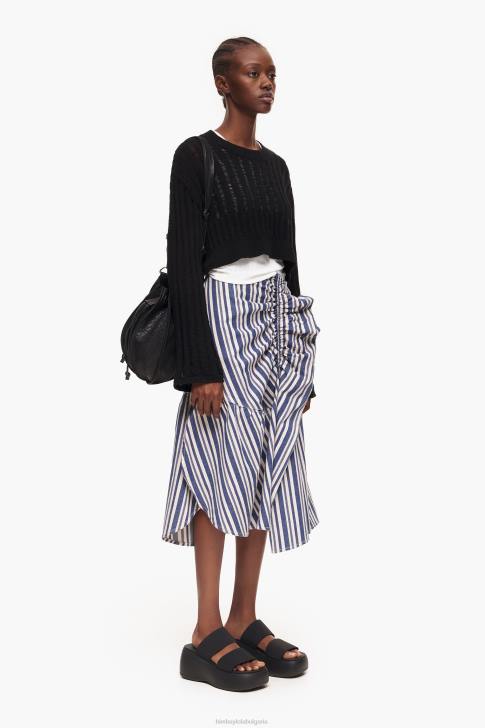 Bimba Y Lola дънкова миди пола син облекло 28R6R457