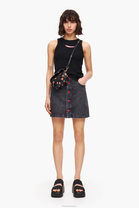 Bimba Y Lola дънкова мини пола черен облекло 28R6R458