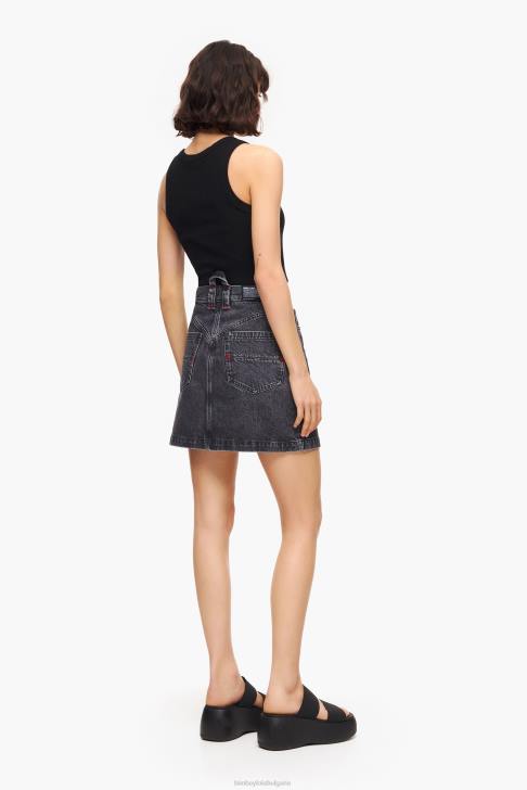 Bimba Y Lola дънкова мини пола черен облекло 28R6R458