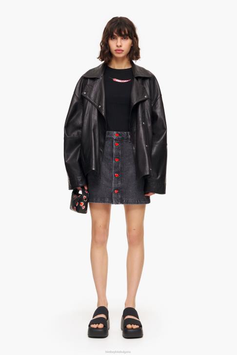 Bimba Y Lola дънкова мини пола черен облекло 28R6R458