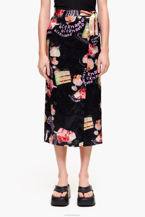 Bimba Y Lola обгръщаща се пола с фотопечат псевдоним облекло 28R6R459