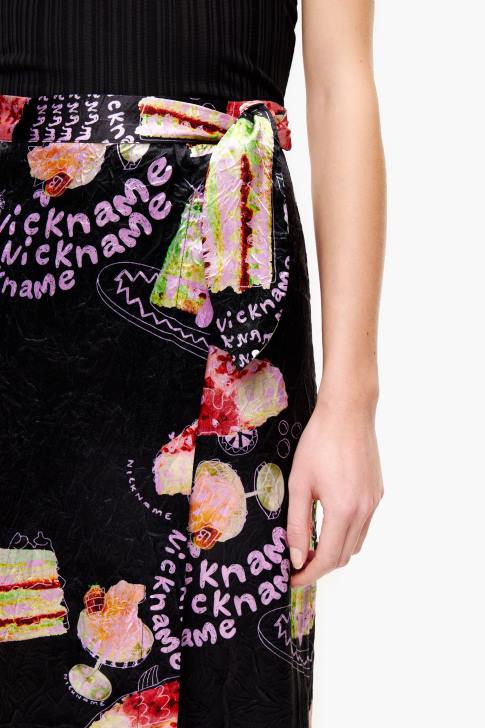 Bimba Y Lola обгръщаща се пола с фотопечат псевдоним облекло 28R6R459