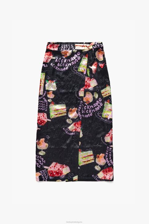 Bimba Y Lola обгръщаща се пола с фотопечат псевдоним облекло 28R6R459